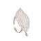 Edge Collections - Silver - Napkin Rings with Elegant Leaf Design - 1 Piece